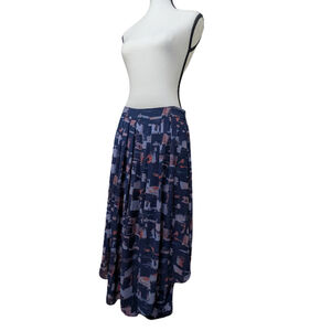 Anthropologie HD in Paris Navy Abstract Overlay Pants